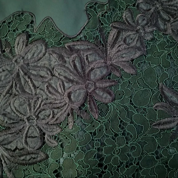 Emerald Lace Long Sleeve Dress Size 8 - Picture 6 of 9